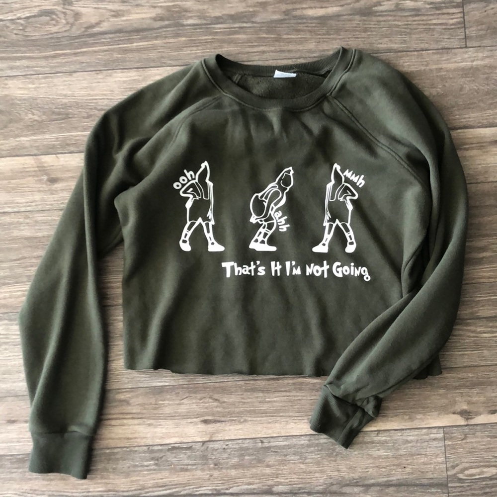 Grinch S Cropped Sweater Sweatshirt Crewneck